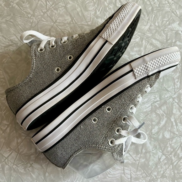 Converse All-Star CT Sparkleknit Low Silver 7 - Picture 5 of 10